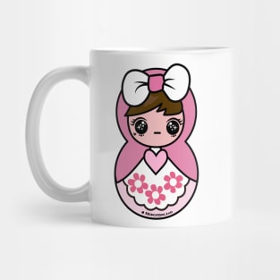 russian matryoshka , cute kawaii doll art Mug